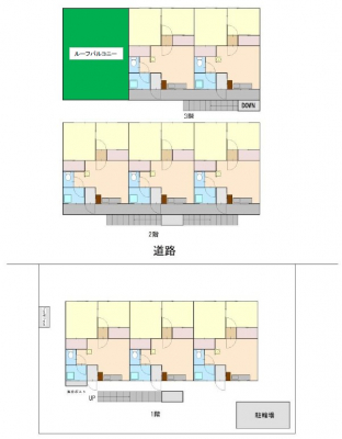 �y�Ԏ��z<br />���ʐ}�@2DK�~8��